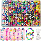 700Pcs Jewelry Making Kit DIY Beaded Crafts for Necklaces & Bracelets Acrylic, Soft Clay, Animal Charms, Polymer Clay Bead Sets