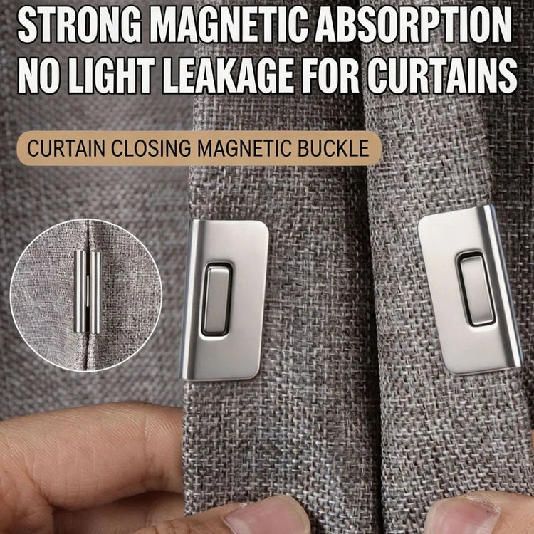 Strong Magnetic Curtain Clips Nail Free Blackout Closure Clips Keep Curtain Closed Prevent Light Leaking For Bedroom Office