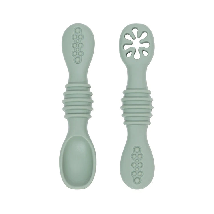 Baby Silicone Grinding Training Spoon Feeding Complementary Food Rice Paste Double Headed Soft Spoon Sticky Licking Rod