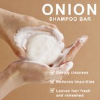 Vegan Onion Shampoo Bar Natural Hair Care Anti Dandruff Oil Control Repair Split Ends Dry Frizz Nourish Scalp Solid Shampoo Soap
