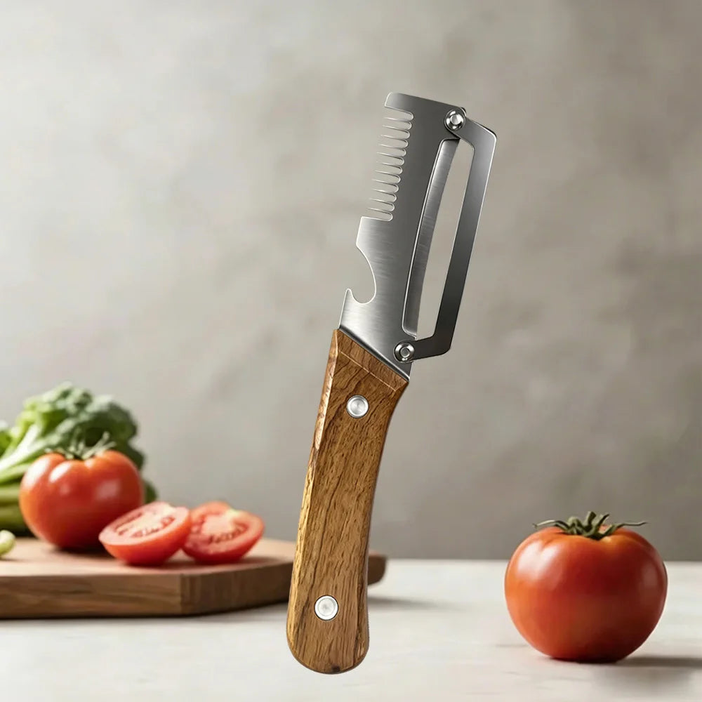 Kitchen Peeler Knife Fruits Vegetables Slicing Stainless Steel Cutting Knife for Peeling Bottle Opener Kitchen-Specific Tool
