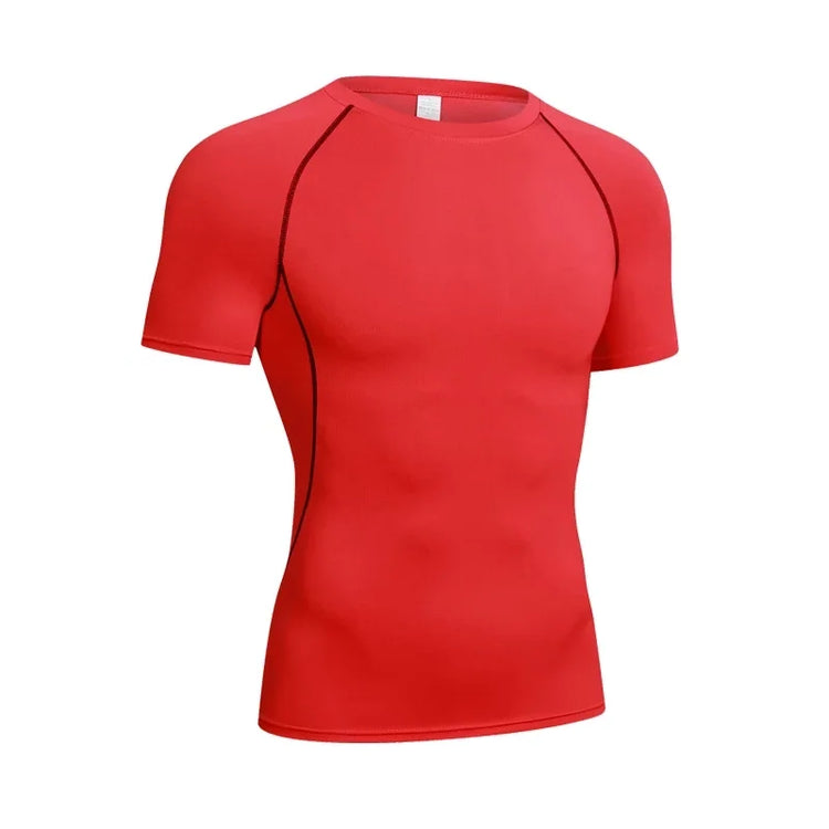 Sport T-shirt Men Compression Running Shirt Elastic Long Sleeve Fitness Athletic Top Gym Workout Undershirt Sportwear