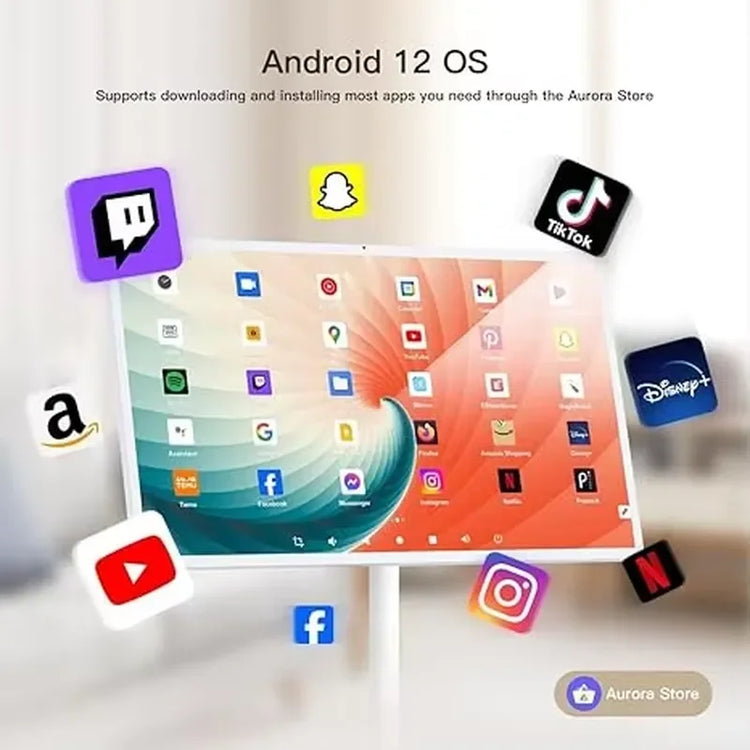 27 Inch Portable Smart TV Monitor Wireless Interactive Display Built-in Touch Screen Swivel Floor Stand for Home Office