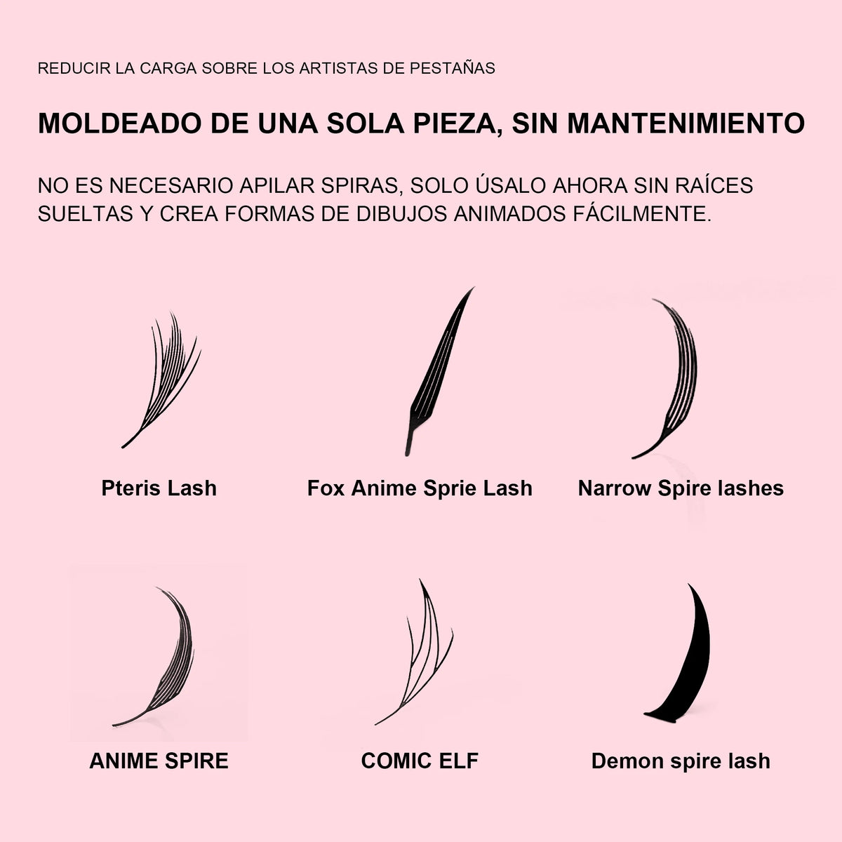 LAKANAKU Narrow Spire Eyelashes Extension Anime Lashes Spire Clusters Manga Style Feather Lightweight Premade Fans Extension