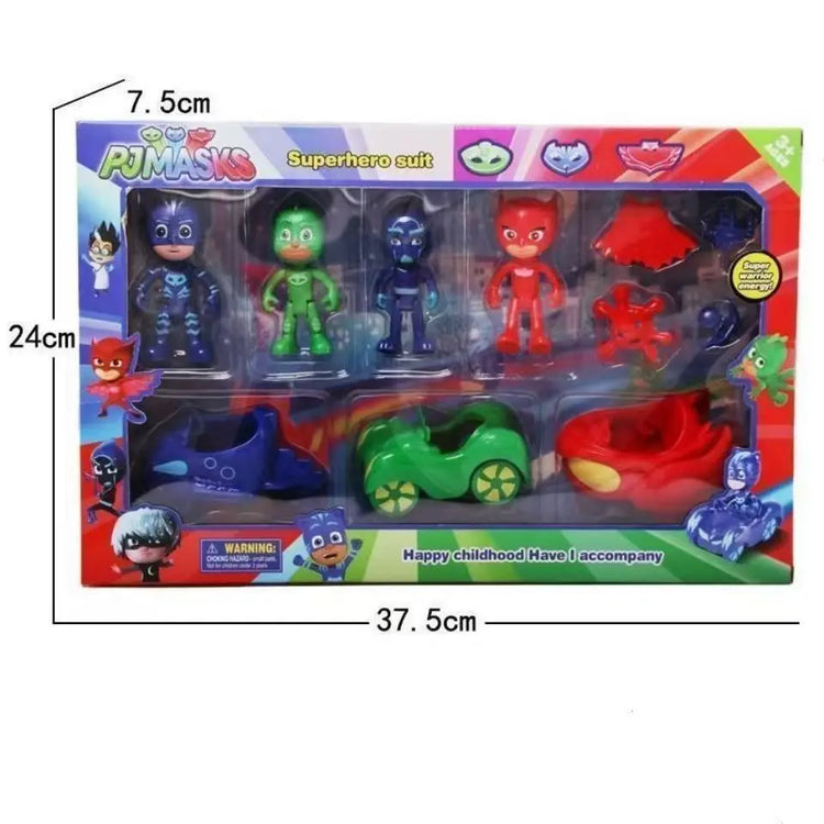 Masked Pajama Hero Sleepy Hero Masked Hero 6-Piece Jointed Action Figure Transformable Collectible Toy Set