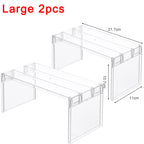 Refrigerator Organizers Storage Rack Fridge Layered Separator Shelves Transparent Desktop Stand Save Space Kitchen Accessories