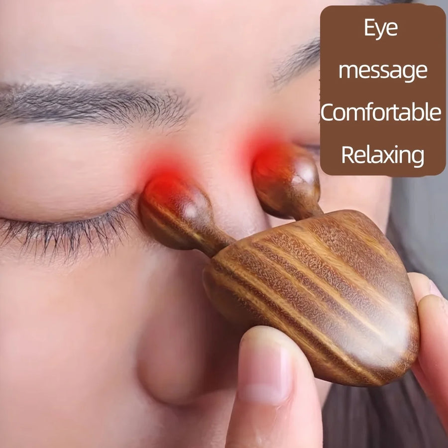 1pc Sandalwood Face Massager Nose & Face Massager - Eye Relief Tool Snail Facial Meridian Massage