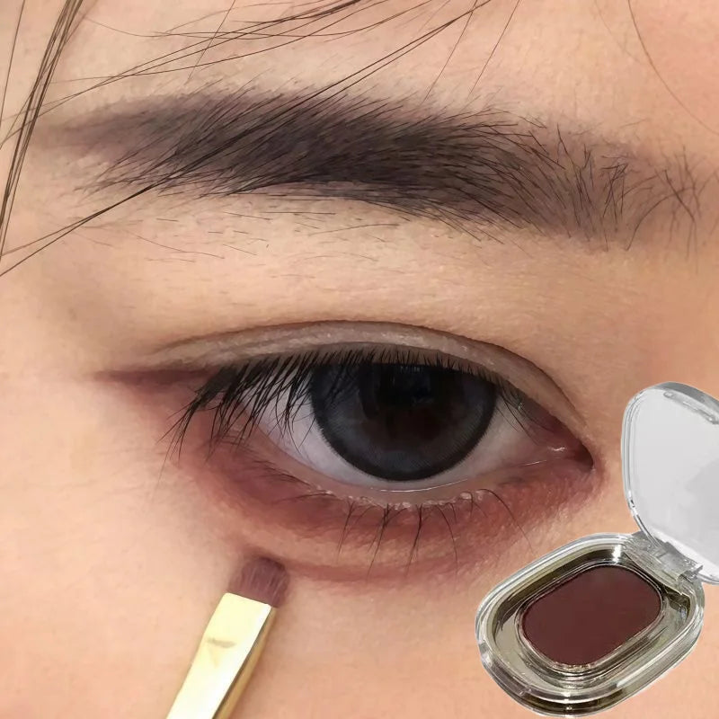 Red Brown Monochrome Eyeliner Eyeshadow Powder Palette Silky Matte Chocolate Lying Silkworm Eyeliner Waterproof Aegyo-sal Makeup
