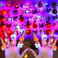Halloween Luminous Rings Women Men Creative Cute Random Color Ring Pumpkin Ghost Spider Flash Finger Rings Fashion Accessories