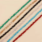 Transparent Crystal Irregular Beaded Choker Necklace for Women Korean Collarbone Clavicle Chain on the Neck Collar Jewelry