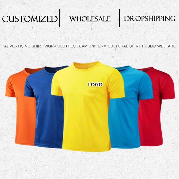 Summer Short Sleeve t Shirt For Men Casual White t-Shirts Top Man Breathable Gym Shirt Tees Quick Dry Soccer Jersey Man Clothes