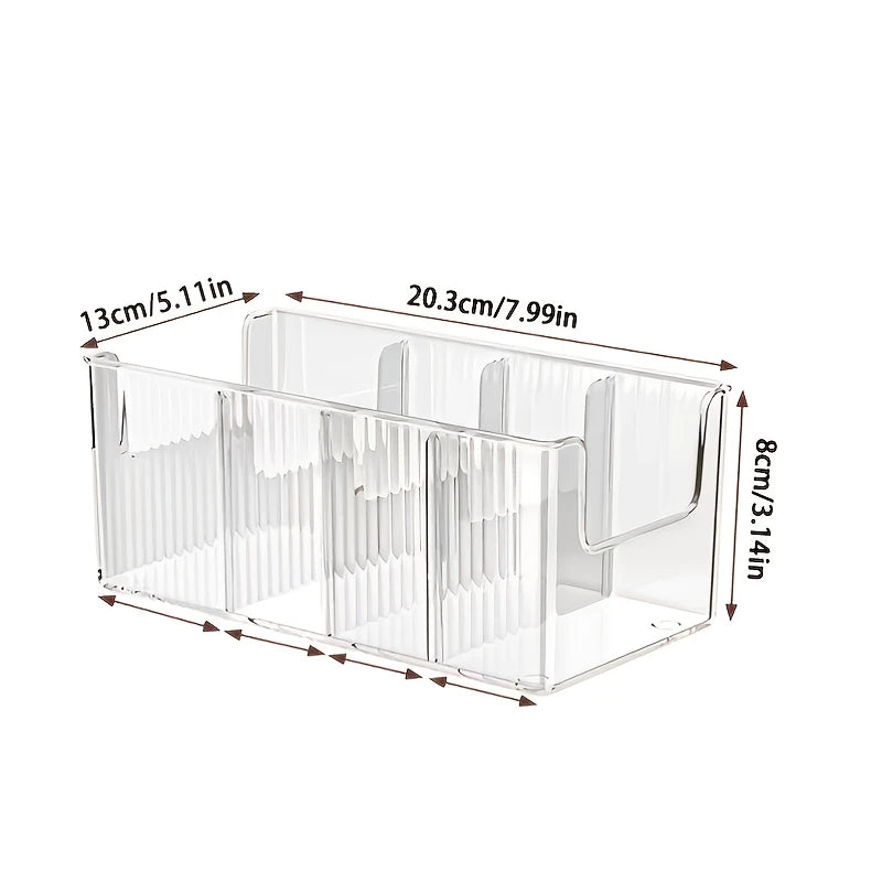 Acrylic Medicine Organizer Tray With Handle For Kitchen Bathroom Countertop Storage And Pill Organization Produce Box Bowl