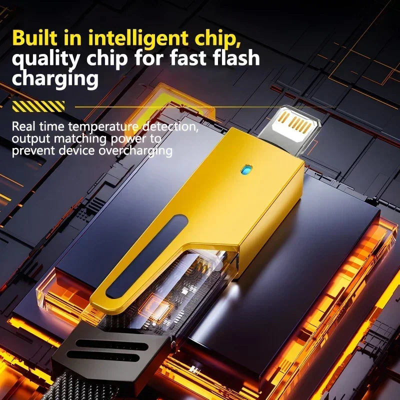 4 in 1 Mecha Charging Cable Support Charge Multiple Devices