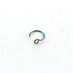 Curved Barbells Fake Nose Piercing D Shaped Tragus Helix Stud Earring Hoop Septum Stainless Steel Ring Nostril Body Jewelry New