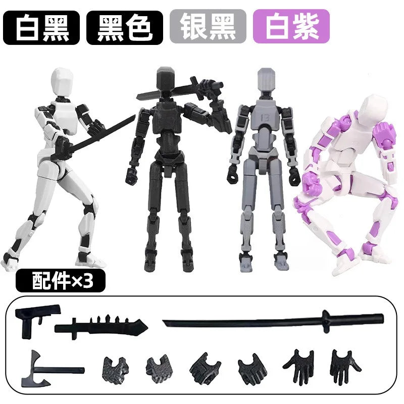 13 Action Figure Titan Multi-Jointed Movable Shapeshift Robot T13 Action Mannequin Character And Dog Figure Toys Gifts