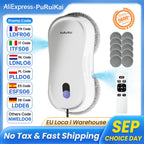 PuRuiKai Portable Window Cleaning Robot,Intelligent Cleaning with Dubbele Nozzle Water Sprayer, Remote Control