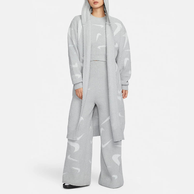 Nike genuine spring new women's loose knit long hooded jacket FD4283-077