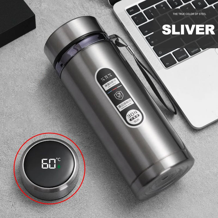 SoftAura Stainless Steel Thermos Bottle LED Temperature Display 500ML- 1L Sus304 Vacuum Flask Portable Cup  2026 New
