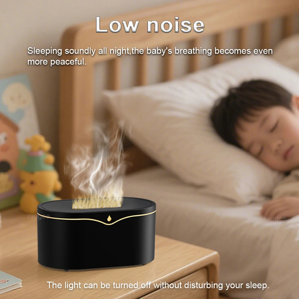 Flame Humidifier Aroma Diffuser Household Aromatherapy Fragrance Diffuser USB Fire Humidifier Essential Oil Diffuser for Room