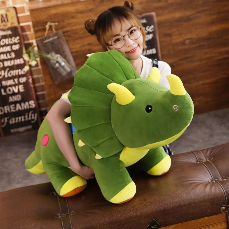 Creative Big Plush Soft Triceratops Stegosaurus Plush Toy Dinosaur Doll Stuffed Toy Kids Dinosaurs Toy Birthday Gifts