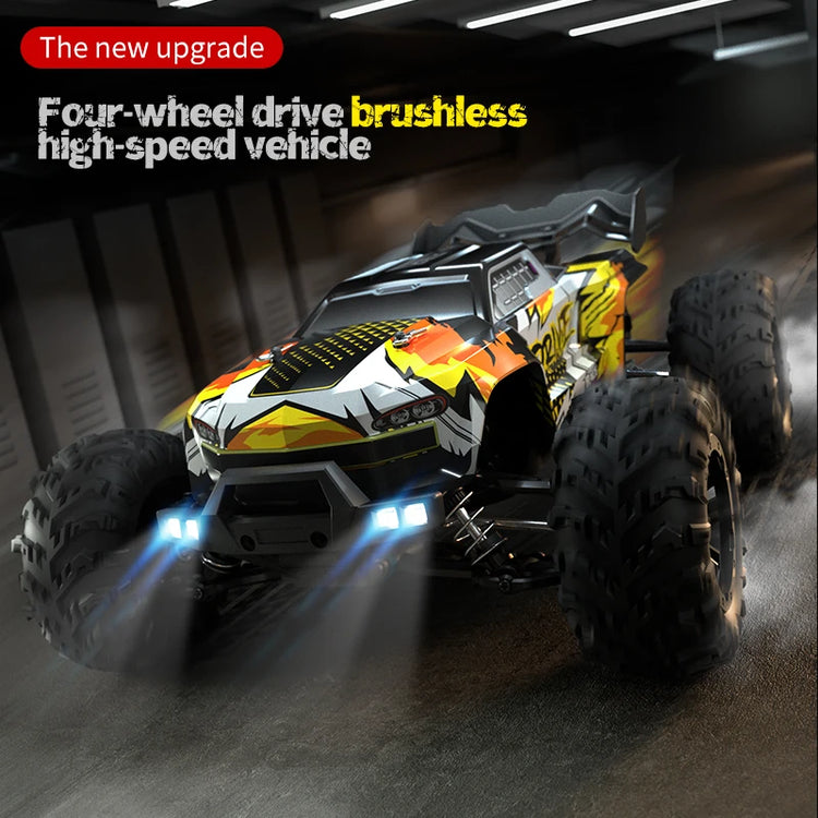 16102 Brushless Professional RC Remote Control Car Four-wheel Drive High Horsepower With LED Off-road Adult Four-wheel Drive 70KM/H High-Speed Drift Racing Boy Toy