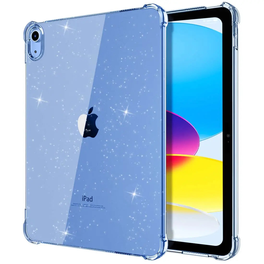 For iPad 11th 10th 9th 8th Generation Air Mini Pro 8.3 9.7 10.2 10.9 11 Shimmering Glittering Soft Silicone Case Airbag Shell
