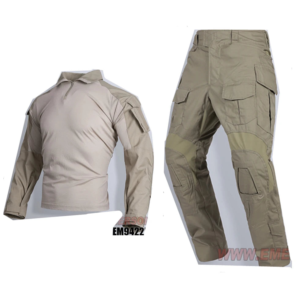 Tactical E3  Uniform Sets NEW Mens Camouflage Suits Outdoor Hunting Shirt Pants Tops Duty Cargo Trouser AOR1
