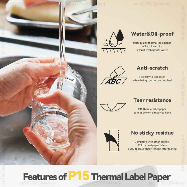 P15 Thermal Label Printer Similar as D11 D110 D101 Marklife P15 Mini Label Maker Handheld Label Machine with Adhesive Label Tape