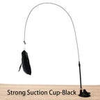 Interactive Cat Toy Handfree Cat Stick Kitten Playing Teaser Wand Toy Suction Cup Feather Wand Pet Supplies Simulation Feather