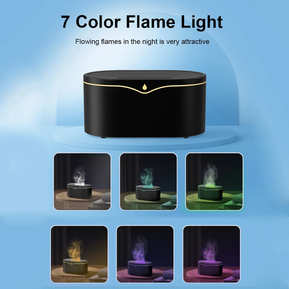 Flame Humidifier Aroma Diffuser Household Aromatherapy Fragrance Diffuser USB Fire Humidifier Essential Oil Diffuser for Room