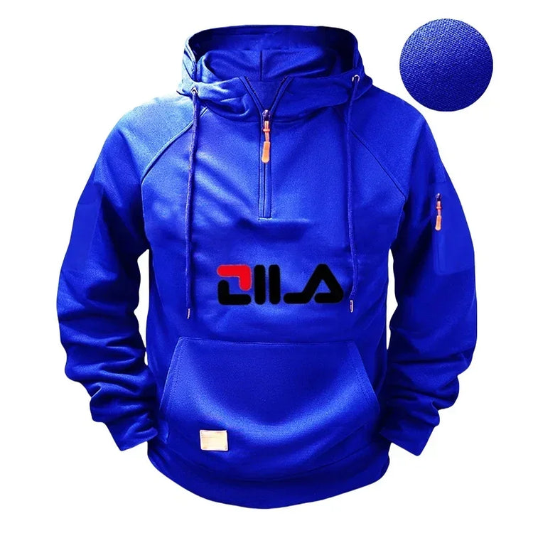 2026 Autumn/Winter Men's Loose-Fitting Long-Sleeved Hooded Sweatshirt - Street Fashion Casual Daily Wear Top