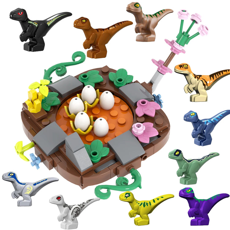 Jurassic Dinosaur Nest Baby Building Blocks Toys Collection Souvenir Gift Birthday Jurassic Rex Raptor