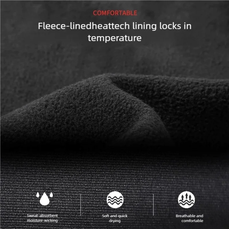 3Pack Men Fleece High Neck Compression Long Sleeve T-shirt Autumn Winter Elastic Tight Athletic Base Layer Warm For Gym Fitness