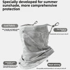 Anti-UV Cycling Mask Sunscreen Face Cover Breathable Ice Silk Face Scarf Men Women Outdoor Sports Fishing Hiking Cooling Mask