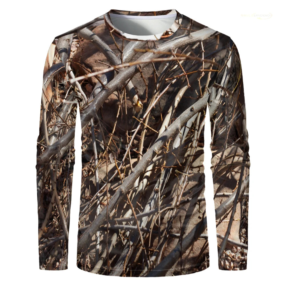 Summer Men's T-Shirt Camouflage Hunting T Shirt 3D Print Men's Clothing Long Sleeve Tops Man T Shirt Casual Clothes Men T-Shirt