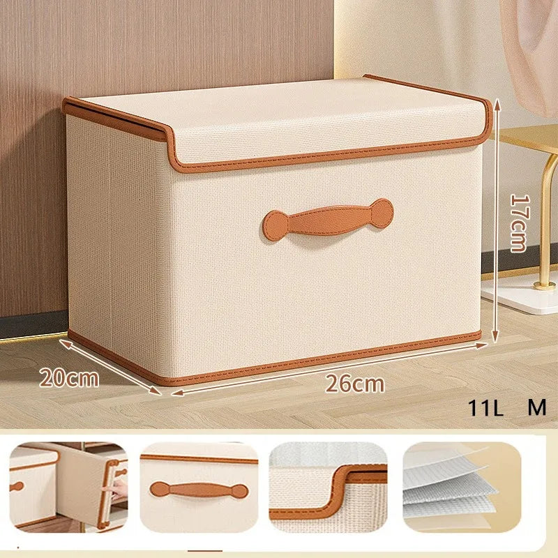 Clothes Storage Box With Lid For Household Use Wardrobe Underwear Storage Box Organizing Boxed Clothes Blankets Storage Basket