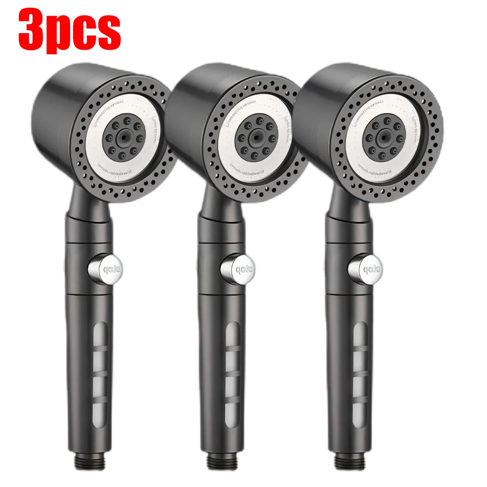 5 Modes Bathroom Shower Head Portable High Pressure Powerful Rain ShowerHead Explosion-proof and Drop-proof Universal Shower Set