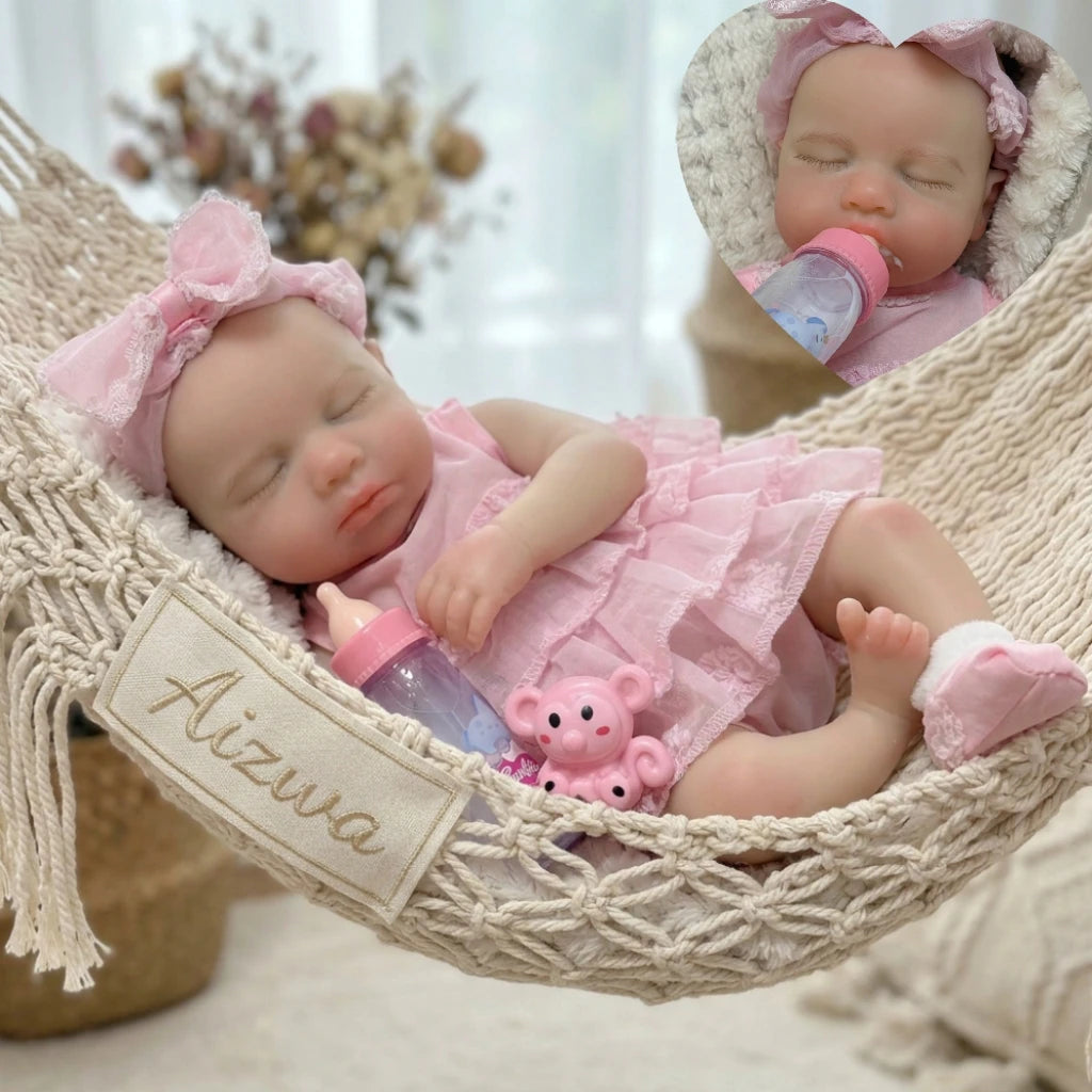 OtardDolls Can Open Mouth 13-Inch Pascale Soft Silicone Reborn Baby Doll - Handmade Newborn Girl Doll, Ideal Birthday Gift