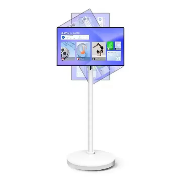 24 Inch Portable Smart TV Wireless Touch Screen LED Monitor Mobile Display For Indoor Outdoor Use Home Entertainment Gaming