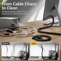 2M 32/22mm Flexible Spiral Cable Wire Protector Cable Organizer Computer Cord Protective Tube Organizer Management Tools