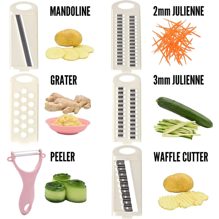 5/7 In1 Vegetable Fruit Slicer Multifunctional Manual Food Grater Cutter Potato Household Chopper Kitchen Veggie Dicer Gadgets