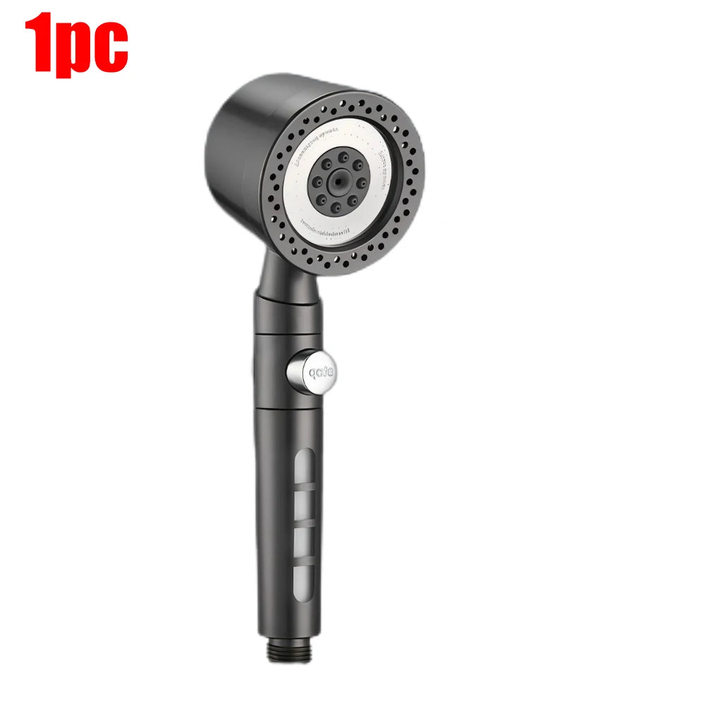 5 Modes Spray Water Saving Shower Head ABS Handheld Spa Showerheads Large Flow Portable Bathroom Filter Shower Faucet Nozzle Set