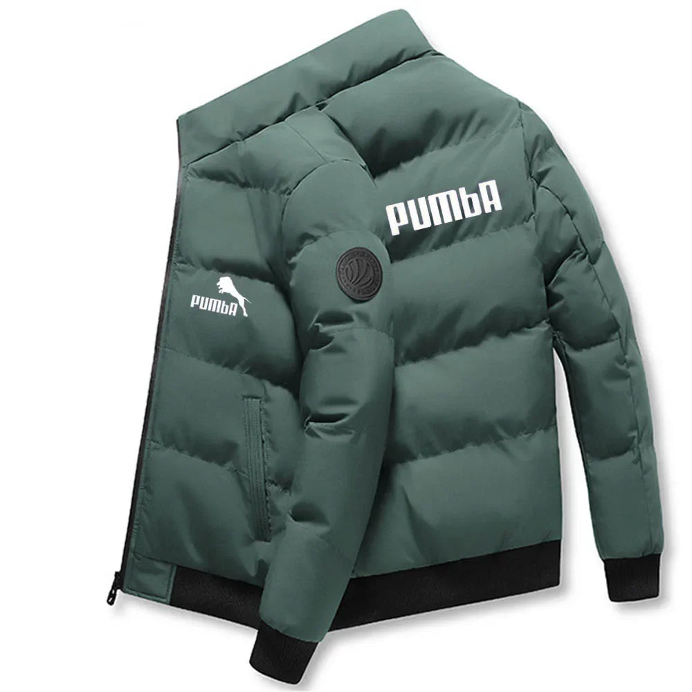 Men's Warm Fleece Coat with No Collar, Short Style, Thick and Fashionable Korean-style Windbreaker, Suitable for Autumn and Wint