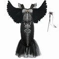 New Skeleton Little Mermaid Halloween Horror Costume Ariel Princess Costume Kids Birthday Party Prom Dress For Girls