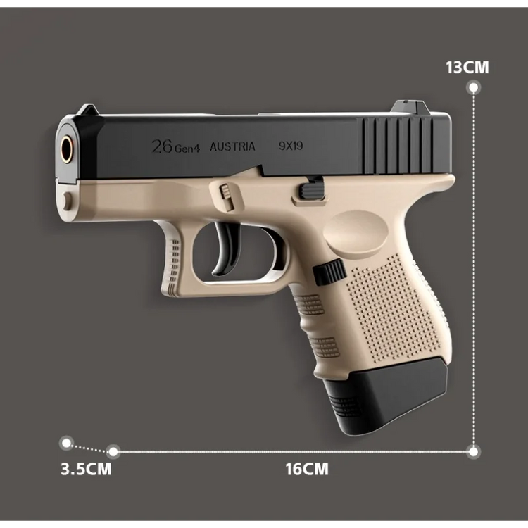 Shell Ejection Toy Gun Pocket Pistol Model Manual Burst Blaster Mechanical Shooting Game Toy Outdoor CS Toy Movie Prop