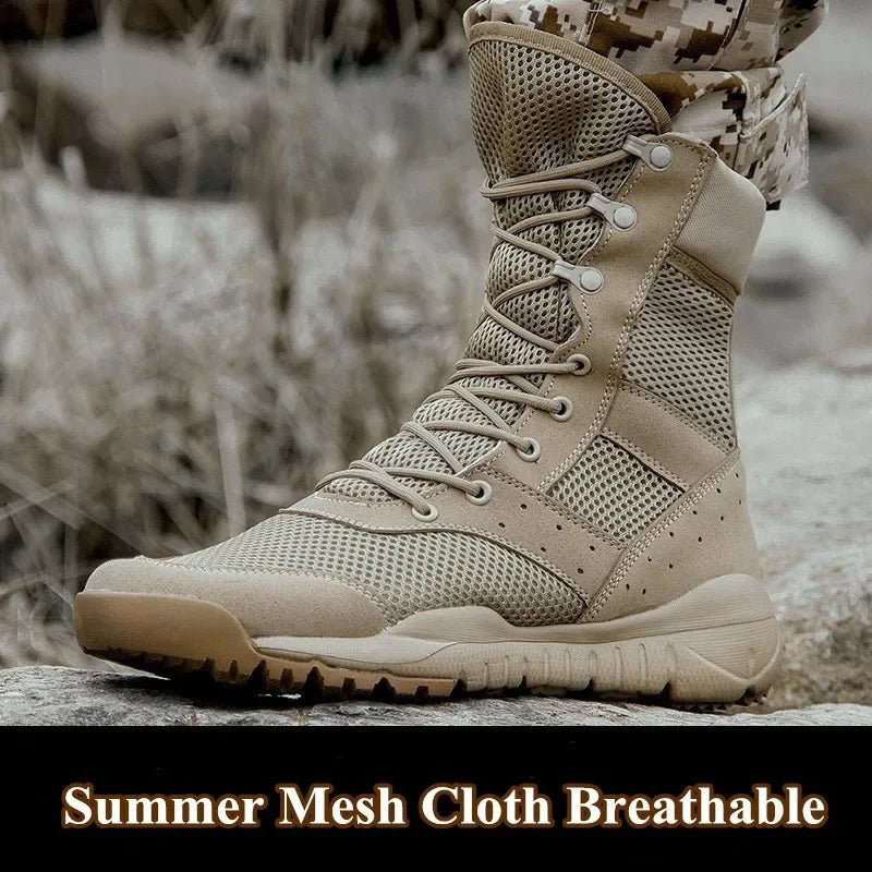 High Quality Special Force Tactical Boots Desert Combat Men Military Outdoor Hiking Lightweight Hunting Boots Large Size 48