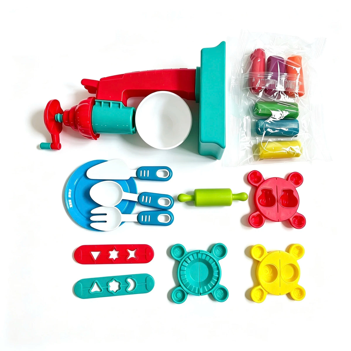 Play Dough Set Hand-Crank Mini Ice Cream Maker Modeling DIY Mold Color Clay Playset Toys for Kid