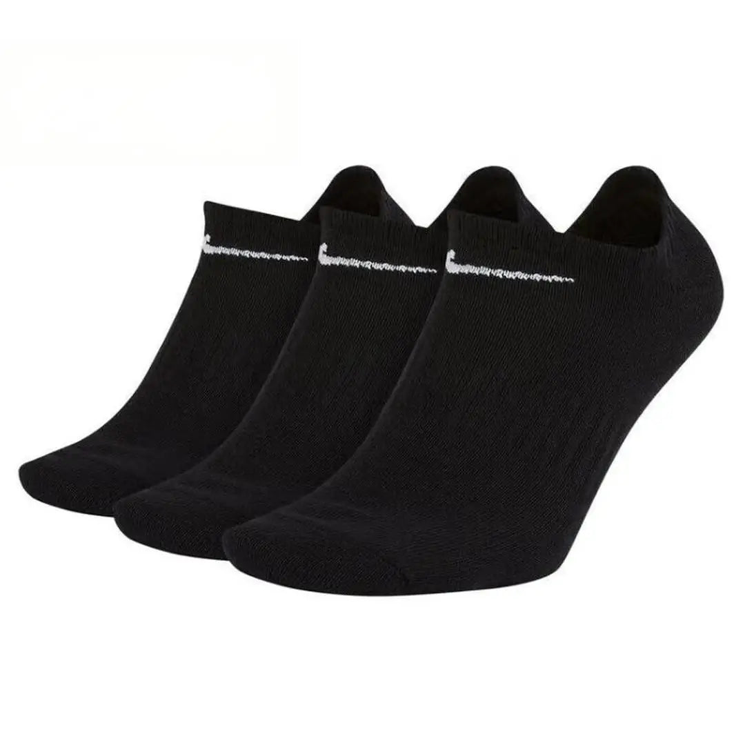 Nike Unisex 3-Pack Short-Cuff Casual Basketball Socks Breathable Moisture-Wicking Socks SX7678-100