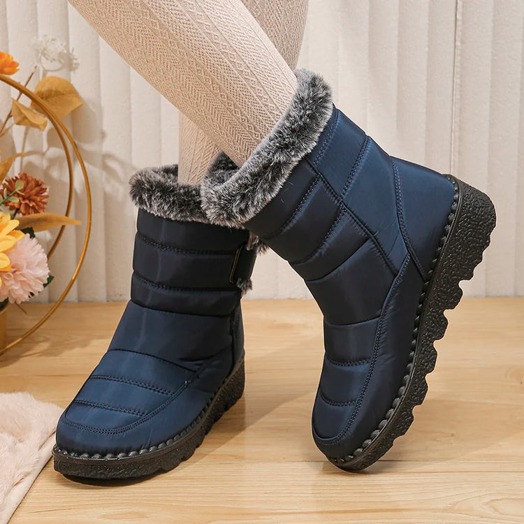 2026 Waterproof Snow Boots for Women Winter Shoes Faux Fur Plush Ankle Boots Woman Plus Size Non-Slip Warm Cotton Botas Mujer