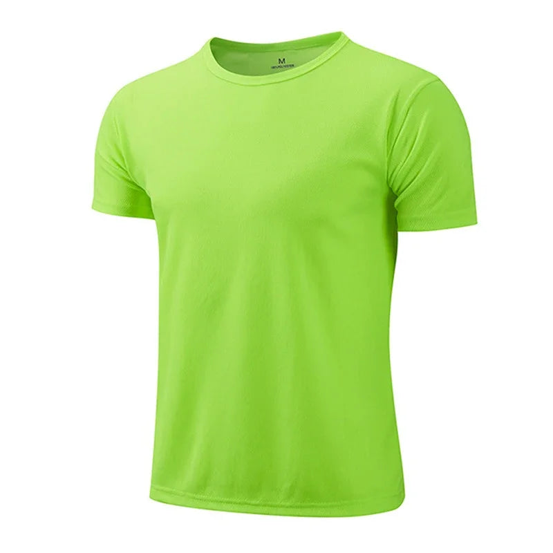 Summer Short Sleeve t Shirt For Men Casual White t-Shirts Top Man Breathable Gym Shirt Tees Quick Dry Soccer Jersey Man Clothes